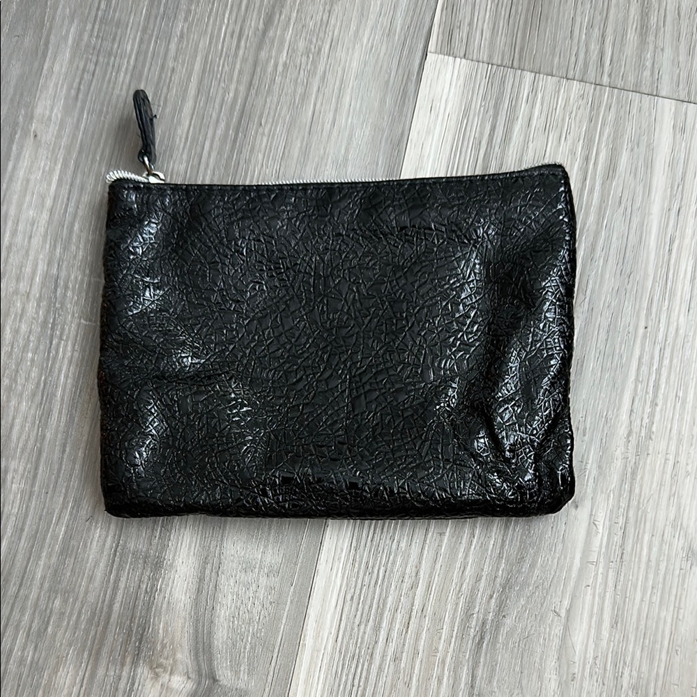 Free ✨ H&M Black Pleather Embossed Mini Pouch